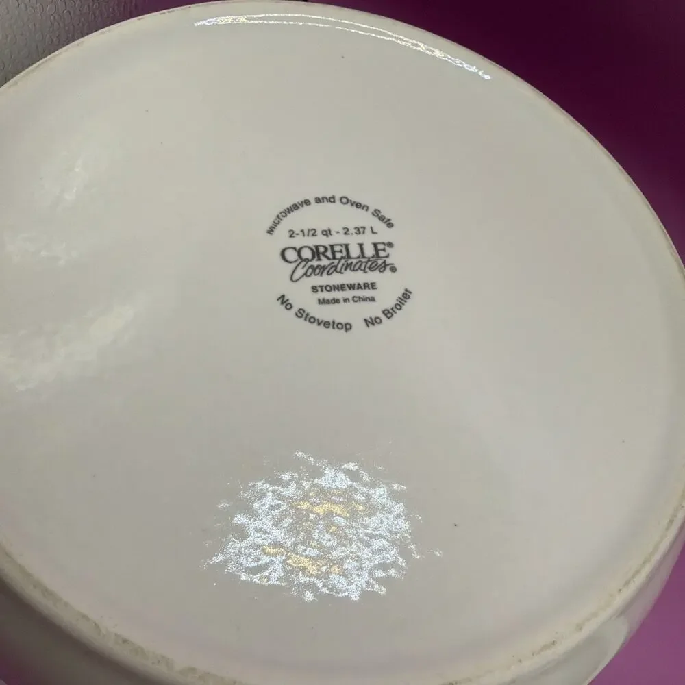 Corelle Coordinates Callaway Ivy 2.5Qt Casserole Baking Dish W/ Lid Retired